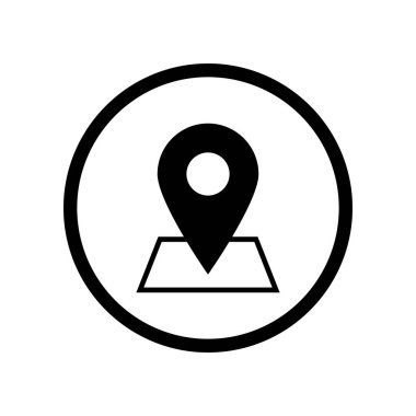 GPS vektörü ince çizgi simgesi