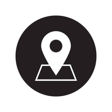 konum simgesi soyut arkaplanda izole edildi