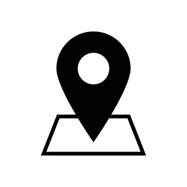 konum vektörü ince çizgi simgesi