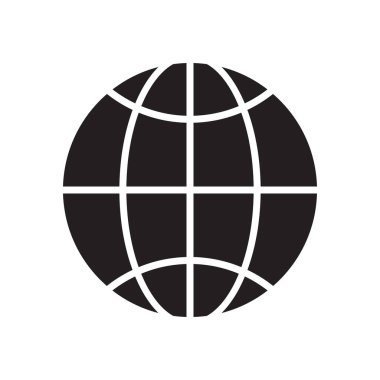 Siyah arkaplan ile kürenin vektör simgesi.