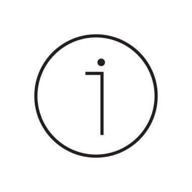 bilgi simgesi tasarımı. Simgeyi satır dışına çıkar