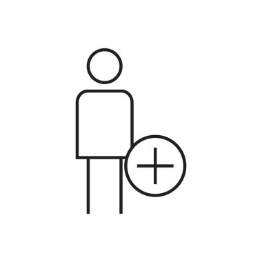 İnsan çemberi artı simge tasarımı. Simgeyi satır dışına çıkar