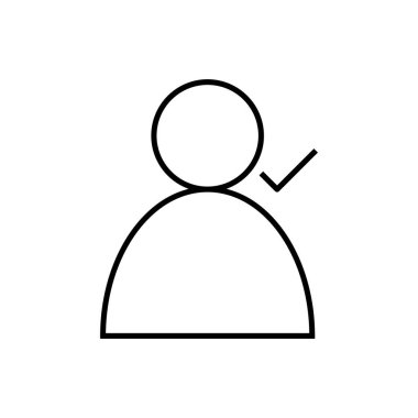 Kullanıcı kontrol simgesi tasarımı. Simgeyi satır dışına çıkar