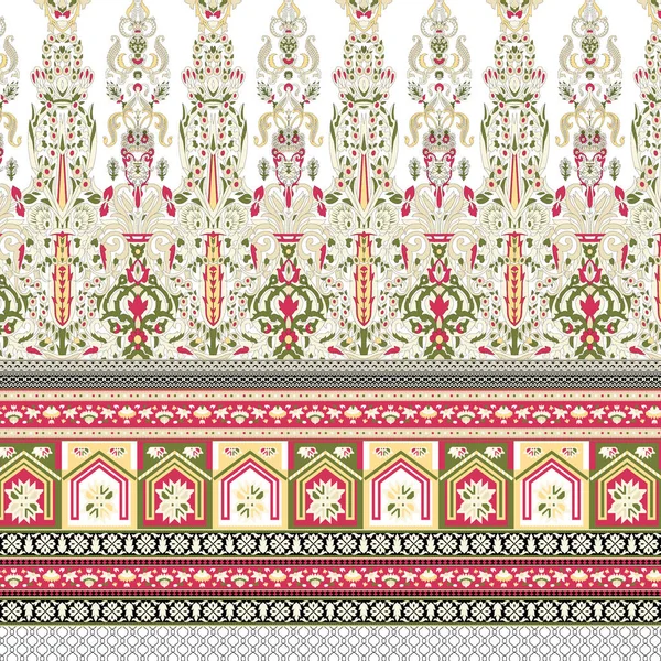 Textil Och Digital Sömlös Mönsterdesign — Stockfoto