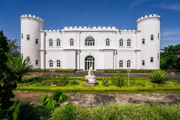 stock image Bao Loc, Vietnam - 01 May 2023: White villa built with old castle style in Bao Loc city, Vietnam. A popular tourist destination