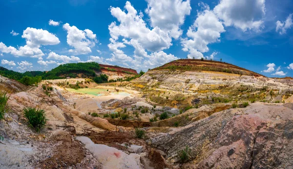 Abandoned Ore Mining Mine Turquoise Blue Water Bao Loc Lam — Stock Photo, Image