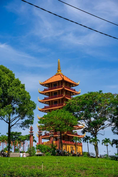 stock image Beautiful architecture of Bat Nha Pagoda in Bao loc city, Lam Dong province, Vietnam. Travel and religion concept.