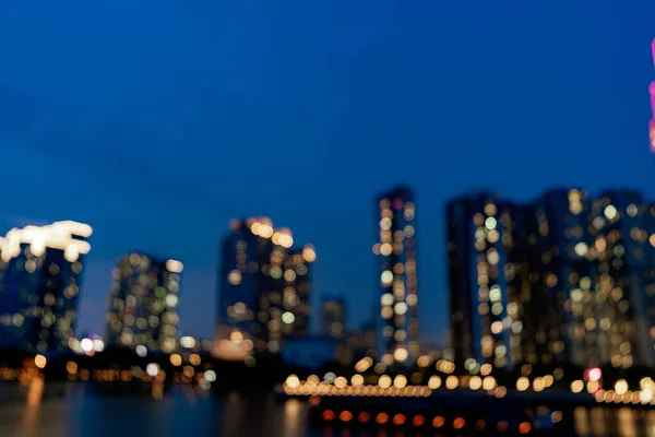 Abstract Blur Bokeh City Night Lights — Stock Photo, Image