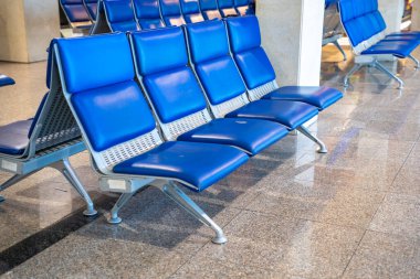 Odak dışında havaalanında bekleme odası Işıkları - bokeh arka plan