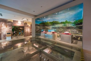 Vung Tau, VIETNAM 4 Mayıs 2024: Vung Tau kıyı kentinin tarihi müzesinde. Vietnam 'ın en ünlü turistik şehirlerinden biri.