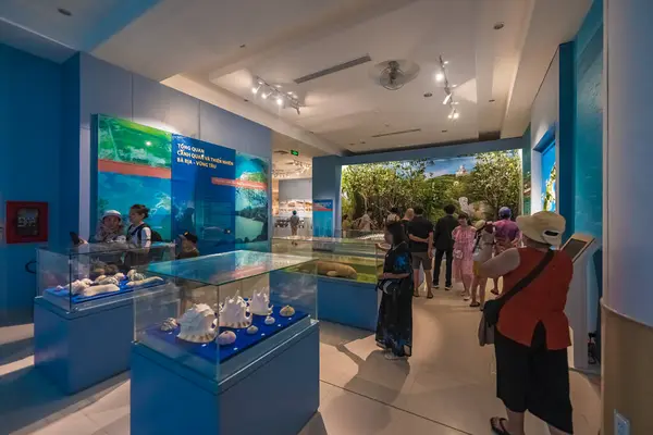 Vung Tau, VIETNAM 4 Mayıs 2024: Vung Tau kıyı kentinin tarihi müzesinde. Vietnam 'ın en ünlü turistik şehirlerinden biri.