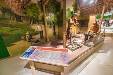 Vung Tau, VIETNAM 4 Mayıs 2024: Geleneksel zanaat köyleri müzesi ve Ba Ria Vung Tau Müzesi kültürü içinde. Vietnam 'ın en ünlü turistik şehirlerinden biri.