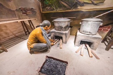 Vung Tau, VIETNAM 4 Mayıs 2024: Geleneksel zanaat köyleri müzesi ve Ba Ria Vung Tau Müzesi kültürü içinde. Vietnam 'ın en ünlü turistik şehirlerinden biri.