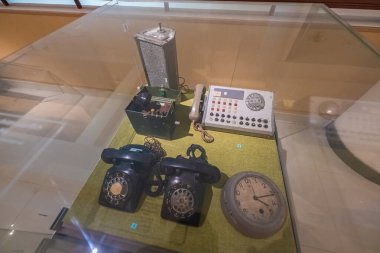 Vung Tau, Vietnam 4 Mayıs 2024: Vung Tau şehrinin Ba Ria Vung Tau Müzesi 'ndeki sergi alanı. Vung Tau, Vietnam 'ın en ünlü turistik şehirlerinden biridir..