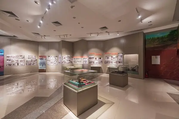 stock image Vung Tau, Vietnam May 4 2024: Exhibition area of Vung Tau City's development period at Ba Ria Vung Tau Museum. Vung Tau is one of the famous tourist cities in Vietnam.