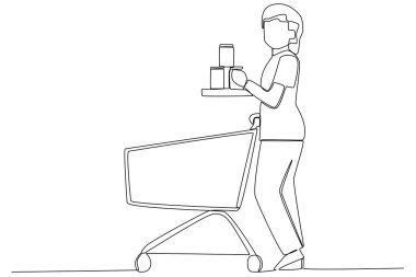 Alışveriş çantası taşıyan bir adam.