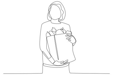 Alışveriş çantası taşıyan bir adam.