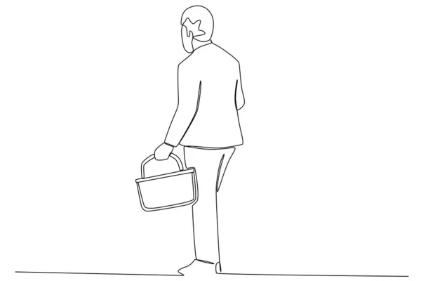提购物袋的男人 — 图库矢量图片