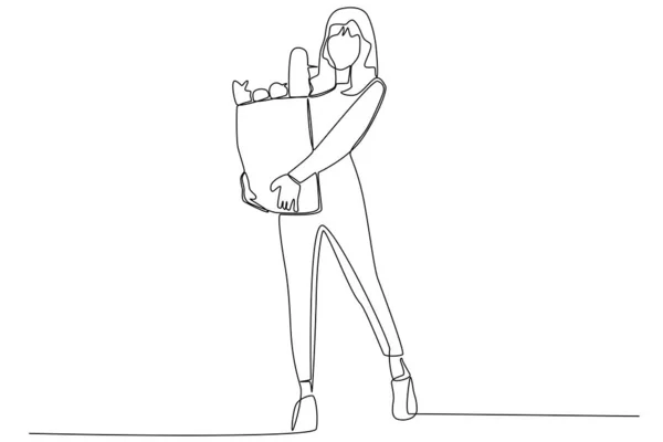 Man Carrying Shopping Bag — Stock Vector