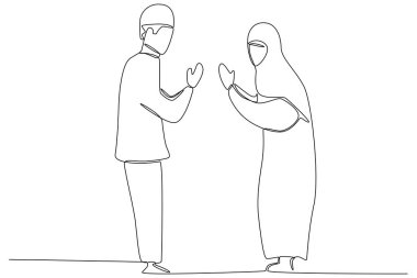 İki dost canlısı adam birbirine sarılıyor. Silayturahim tek satır çiziyor