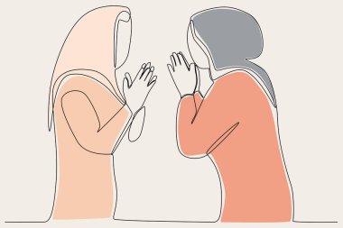 İki dost canlısı adam birbirine sarılıyor. Silayturahim tek satır çiziyor