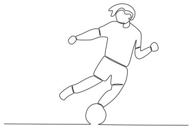 Esneme hareketleri yapan bir adam. Park etkinlikleri tek satırlık çizim