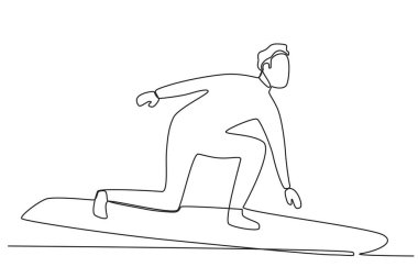 Sörf tahtası taşıyan bir kadın. Tek satırlık sörf