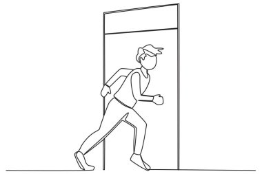 Bir koşucu bitiş çizgisine ulaşır. Bitiş çizgisi bir satır