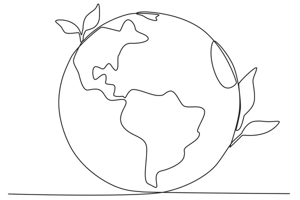 Земля Окружена Листьями Всемирный День Окружающей Среды — стоковый вектор