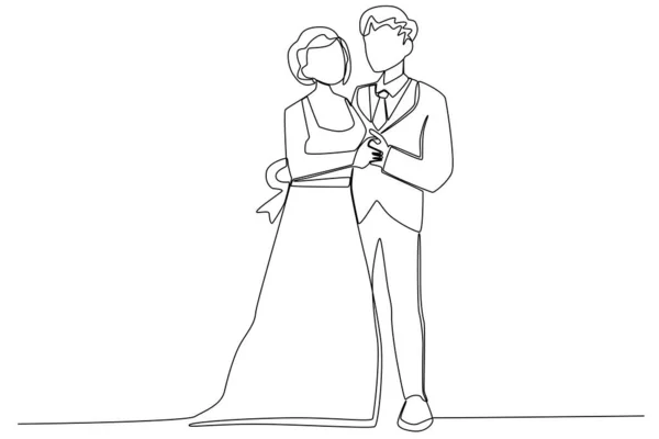 Ein Mann Und Eine Frau Heiraten Hochzeits Einzeiler — Stockvektor