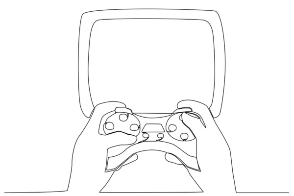 플레이어는 플레이어 스테이션을 사용하여 게임을 온라인 — 스톡 벡터