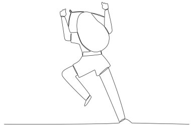 Bir adam uyuyor. Tek çizgi çizerek uyu.