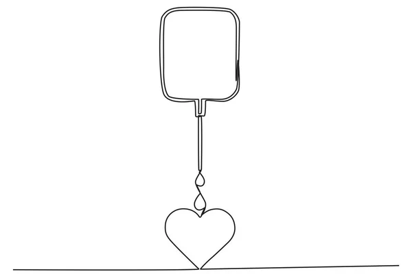 Tube Don Sang Avec Concept Amour Journée Mondiale Des Donneurs — Image vectorielle