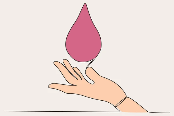 愛の概念をもった献血管です 世界献血者1日オンライン図面 — ストックベクタ