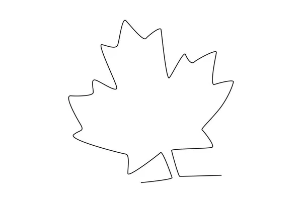 Ręka Podnosząca Kanadyjską Flagę Canada Day Rysunek Jednowierszowy — Wektor stockowy