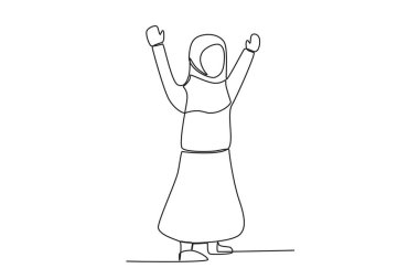 Bir kadın İslami yeni yılı kutluyor. İslam 'ın yeni yılı tek satırlık