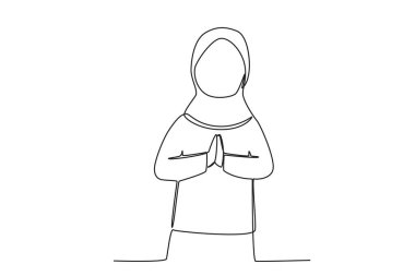 Bir kadın İslami yeni yılı kutluyor. İslam 'ın yeni yılı tek satırlık