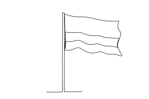 Hand Som Håller Columbias Flagga Enradsritning Oavhängidencia Colombia — Stock vektor