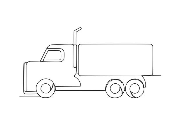 Eine Hand Winkt Auto Dia Motorista Einzeilige Zeichnung — Stockvektor