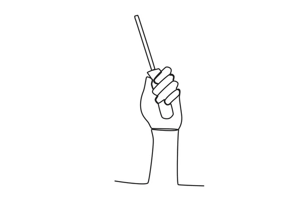 Eine Hand Hat Handwerkliches Geschick Weltjugendtag Eine Zeichenziehung — Stockvektor
