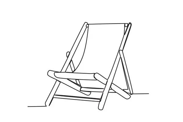 Складные Пляжные Стулья Отдыха Летний Рисунок — стоковый вектор