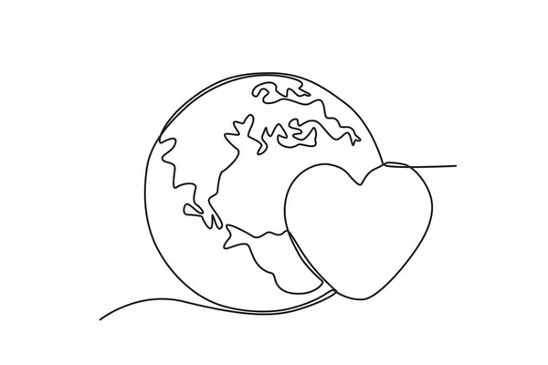 Мир Сердце Всемирный День Сердца — стоковый вектор
