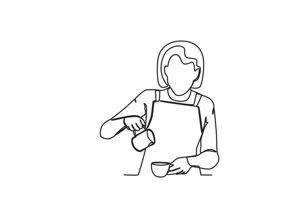 มกาแฟ นกาแฟนานาชาต ภาพวาดบรรท ดเด — ภาพเวกเตอร์สต็อก