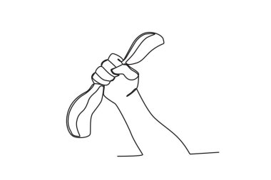 Bir el bayrağı kavradı. Gençlik yemini tek satırlık