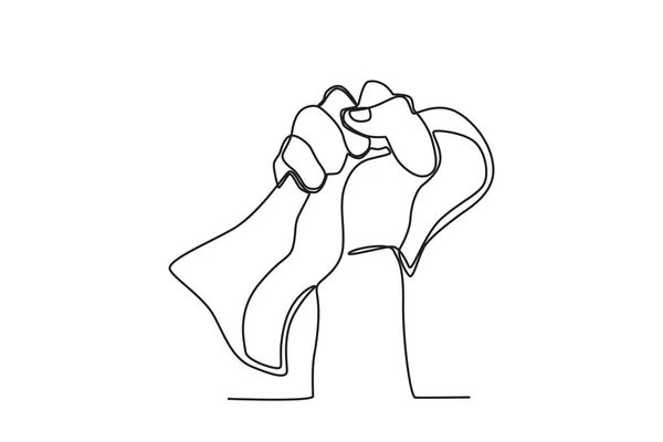 Een Illustratie Van Een Hand Die Een Vlag Grijpt Jongeren — Stockvector