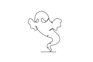 Hayalet korkutucudur. Hayalet tek satırlık çizim