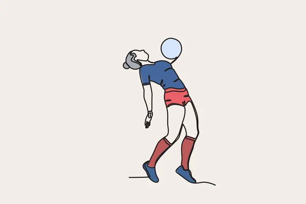 Illustration Couleur Une Athlète Féminine Jouant Ballon Coupe Monde Féminine — Image vectorielle