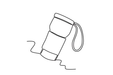 Kayışlı bir kapak. Taklacı tek satırlı çizim