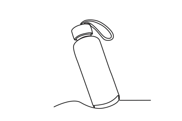 Ένα Απλό Tumbler Λουράκι Λαβής Σχεδίαση Μιας Γραμμής Του Tumbler — Διανυσματικό Αρχείο