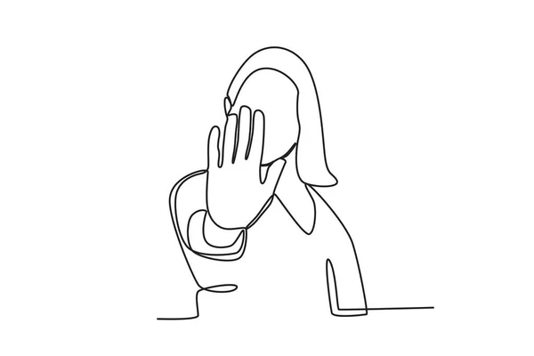 Une Femme Fait Signe Interdisant Violence Journée Internationale Pour Élimination — Image vectorielle